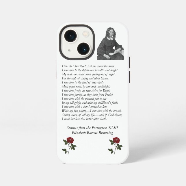 Coque iPhone Barrett Browning - Sonnets portugais 43 (Verso)