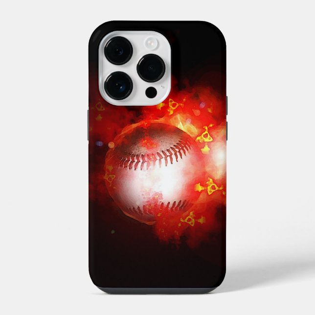 Coque iPhone Baseball enflammé (Verso)