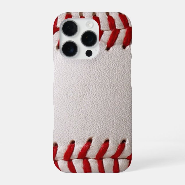 Coque iPhone Baseball et Softball Couture Rouge (Verso)