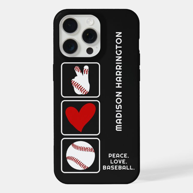 Coque iPhone Baseball Nom Personnalisé (Verso)