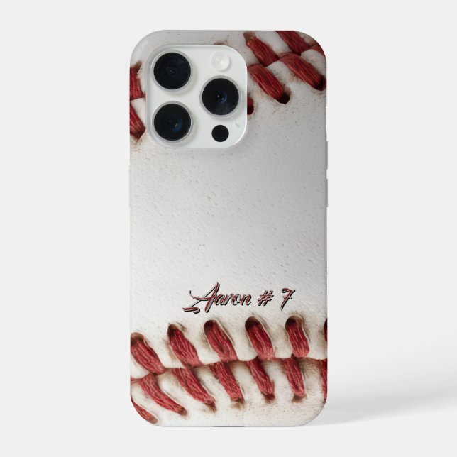 Coque iPhone Baseball Personnalisé (Verso)