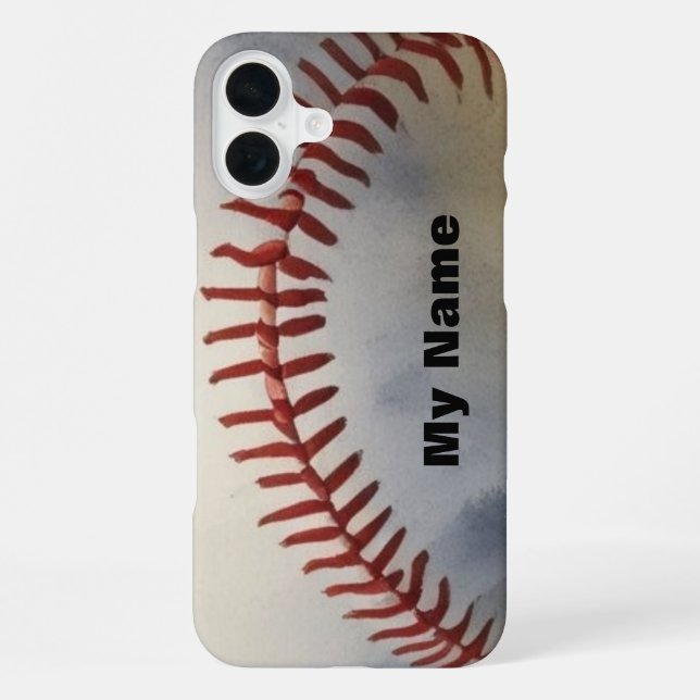 Coque iPhone Baseball Votre Nom (Verso)
