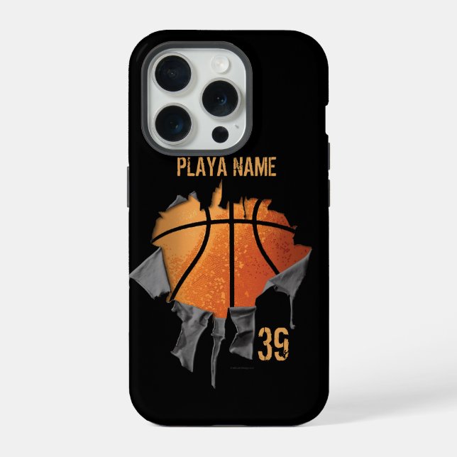 Coque iPhone Basket-ball déchiré (Verso)