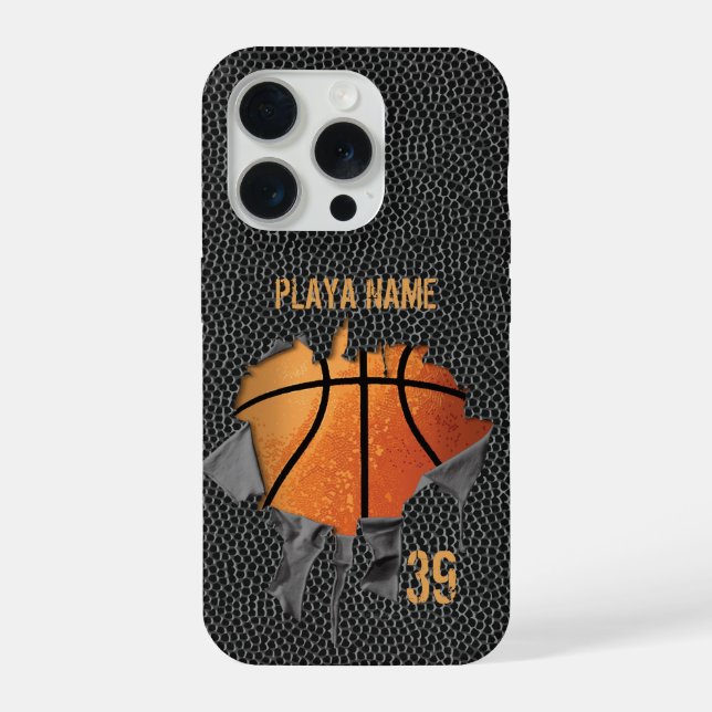 Coque iPhone Basket-ball déchiré (texturé) (Verso)