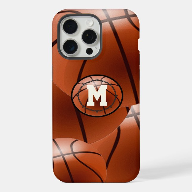 Coque iPhone Basket-ball monogram (Verso)
