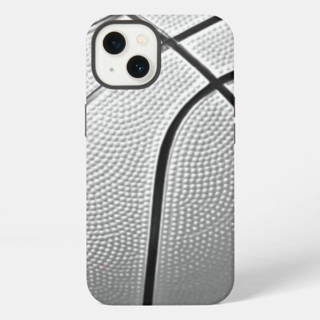 Coque iPhone Basket-ball Noir & Blanc (Verso)