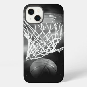 Etui iPhone 13 Basket-ball noir et blanc