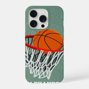 Coque iPhone 15 Pro Basketball et panier personnalisés