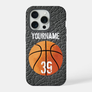 Coque iPhone 15 Pro Basketball (Personnalisable)