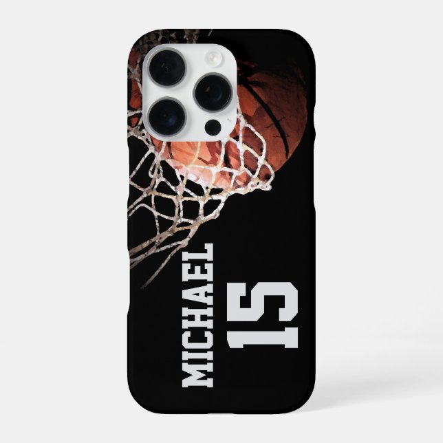 Coque iPhone Basketball Votre Nom (Verso)