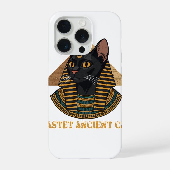 Coque iPhone Bastet Déesse Féline Égyptienne Ancienne Art Vinta (Verso)
