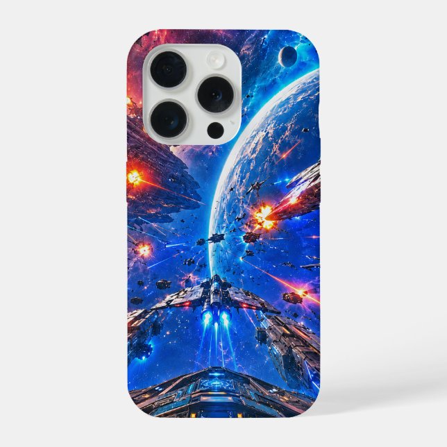 Coque iPhone Bataille au-delà de la planète bleue (Verso)