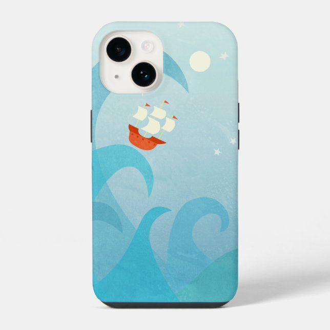 Coque iPhone Bateau à voile Art (Verso)