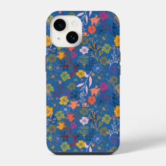 Coque Pour iPhone 14 Batik Moderne Victoria Bleu