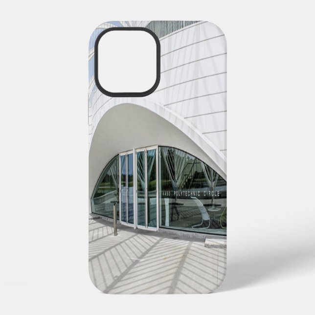 Coque iPhone Bâtiment blanc futuriste moderne (Verso)
