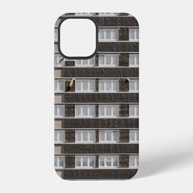 Coque iPhone Bâtiment commercial marron (Verso)