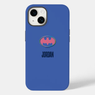Coque Pour iPhone 14 Batman   Logo Point Rose
