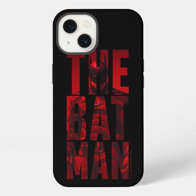 Coque iPhone Batman Typography Cutout (Verso)