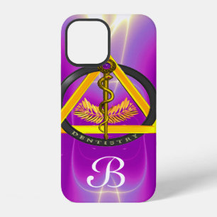 COQUE iPhone 12 BÂTON D'ASCLEPIOS DENTISTE DENTISTERIE MONOGRAMME