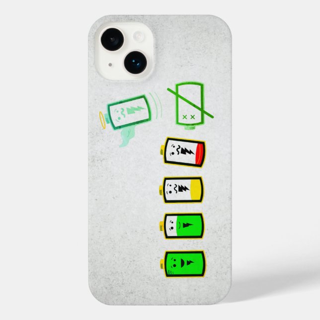 Coque iPhone Batterie - Retro Green Edition iPhone (Verso)