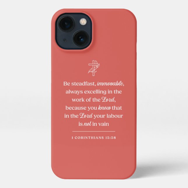 Coque iPhone Be Steadfast Christian (Verso)
