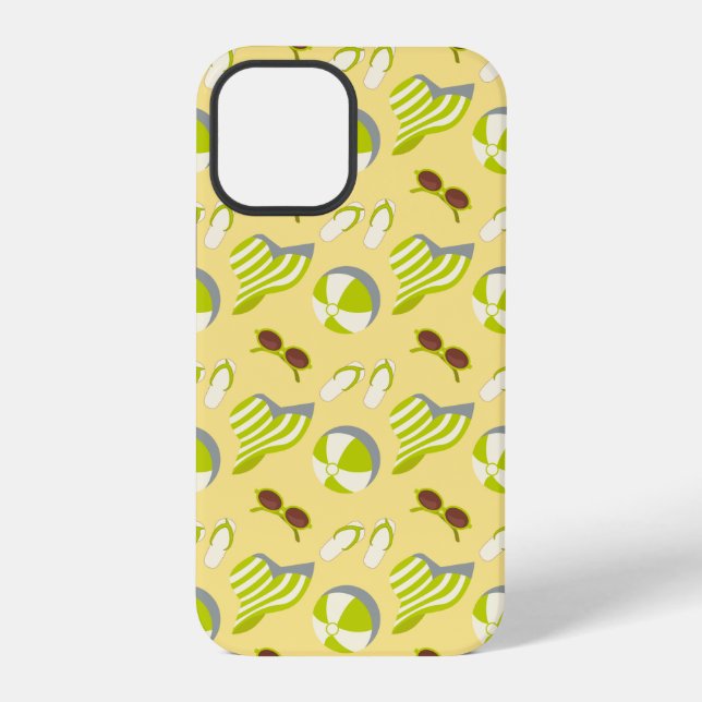Coque iPhone Beach vacay pattern with sunglasses and sun hat  (Verso)