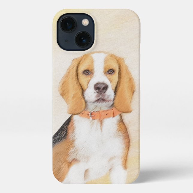 Coque iPhone Beagle Hound Dog Peinture Animal Art original (Verso)
