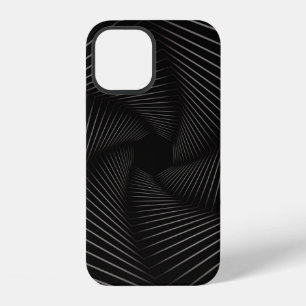 Coque iPhone 12 Beau art de ligne géométrique fond abstrait