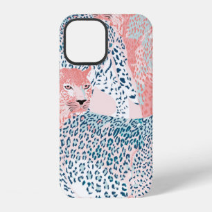 Coque iPhone 12 Beau bel art Motif sans fin Léopard, abstrait a