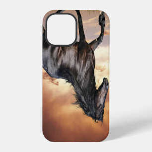Coque iPhone 12 Pro Beau Cheval Noir