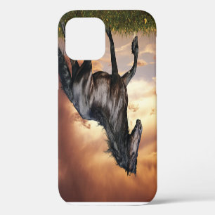Coque iPhone 12 Beau Cheval Noir