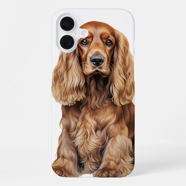 COQUE iPhone BEAU CHIEN À POULET ROUGE SPANIEL COCKER (Verso)