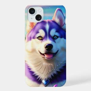 Coque iPhone 15 Plus Beau chiot husky un