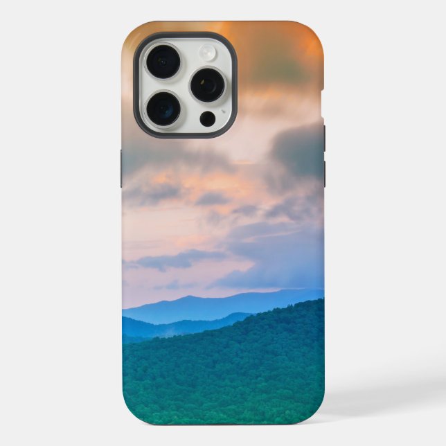 Coque iPhone Beau ciel, nuages rouges (Verso)