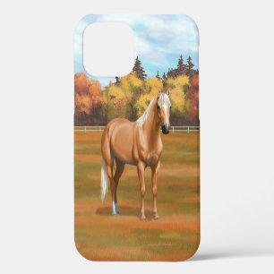 Coque iPhone 12 Beau étalon Quarter Horse Palomino