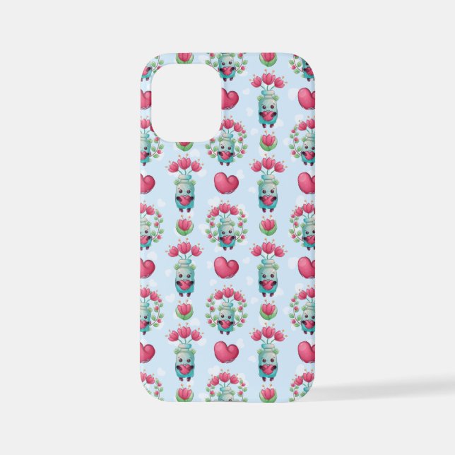 Coque iPhone Beau Floral Mason Jar Hearts Motif (Verso)