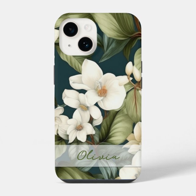 Coque iPhone Beau motif floral classique (Verso)