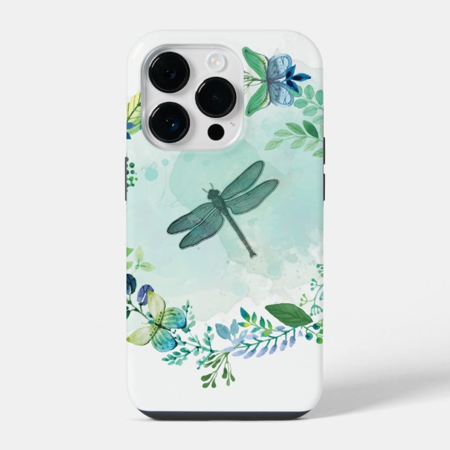 Coque iPhone Beau Papillon Et Fleurs De Dragonfly (Verso)