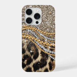 Coque iPhone 15 Pro Beau Poster de animal tendance Leopard Faux