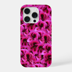 Coque iPhone 15 Pro "Beauté audacieuse : Fleurs de géranium magenta se