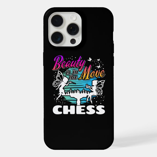 Coque iPhone Beauté en mouvement - Filles Joueuse d'échecs (Verso)