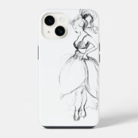 BEAUTÉ EN ROBE BLANCHE Dessin Noir Blanc