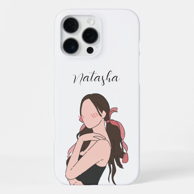 Coque iPhone Beauté esthétique fille personnalisable (Verso)
