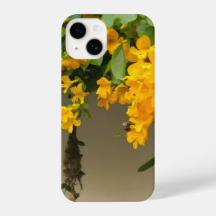 Coque Pour iPhone 14 Beauté Fleur Dorée