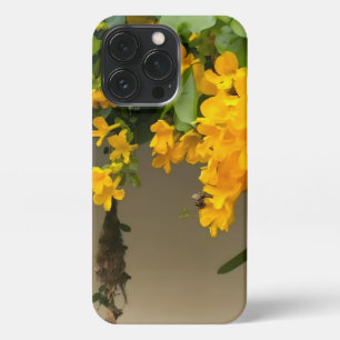 Etui iPhone 13 Pro Beauté Fleur Dorée
