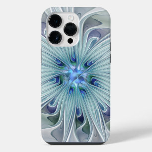 Coque Pour Pour iPhone 14 Pro Max Beauté florale Abstrait Moderne Fleur pastel bleu