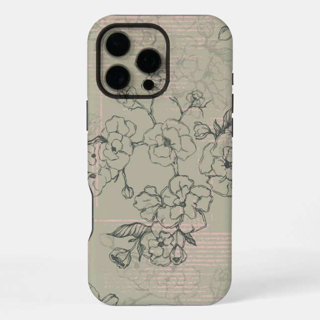 Coque iPhone Beautiful Flowers Pattern Japanese cherry blossom  (Verso)
