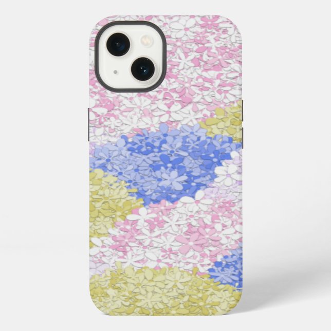 Coque iPhone Beaux champs d'hortensias (Verso)