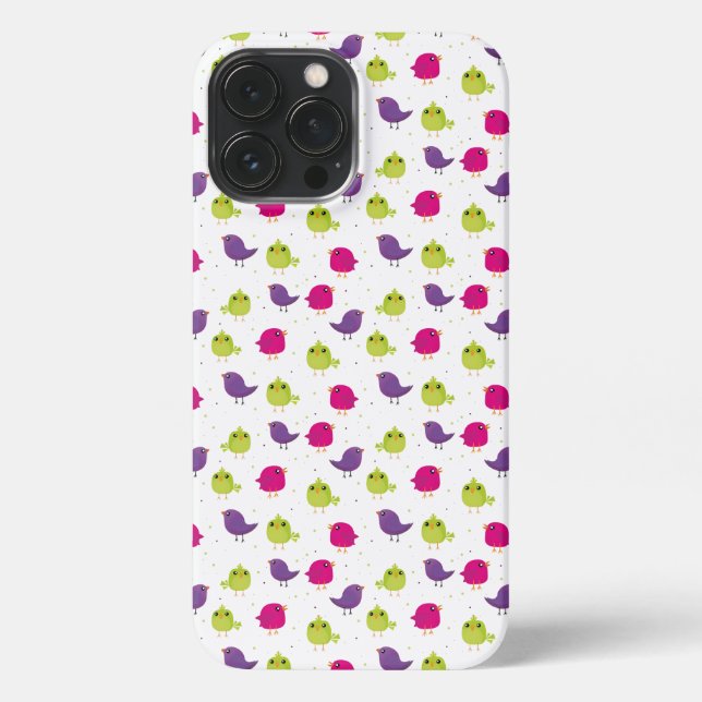 Coque iPhone Beaux oiseaux colorés (Verso)