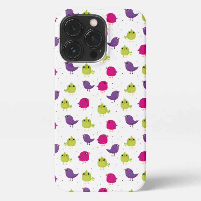 Coque iPhone Beaux oiseaux colorés (Verso)